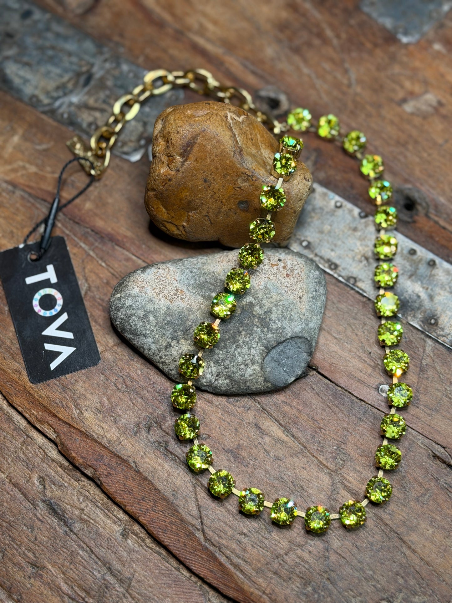 Esther 1029 - Tova Yellow Sparkle Necklace - 14.75" to 18.25" Long