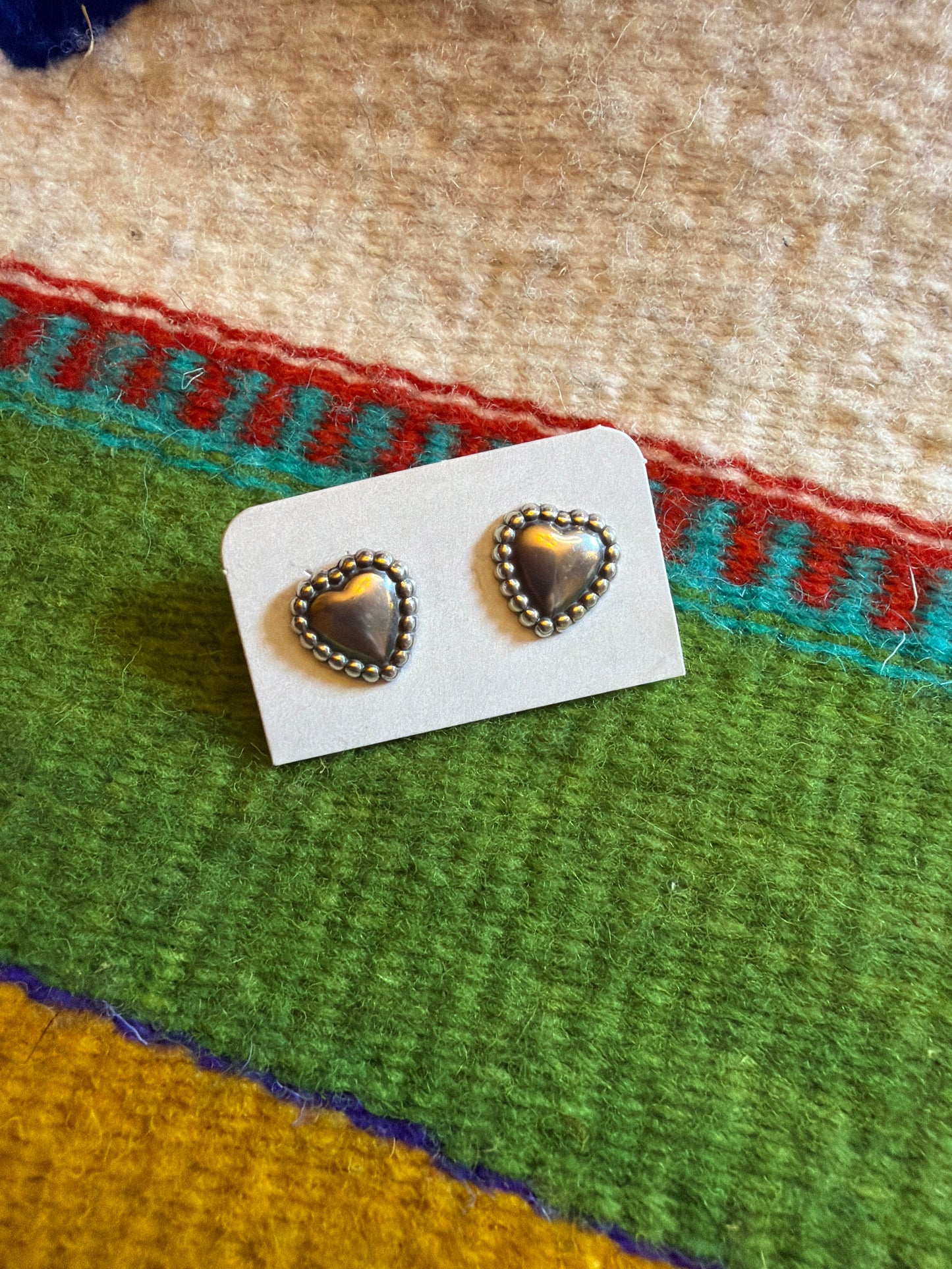 Sarah Lynn silver heart studs