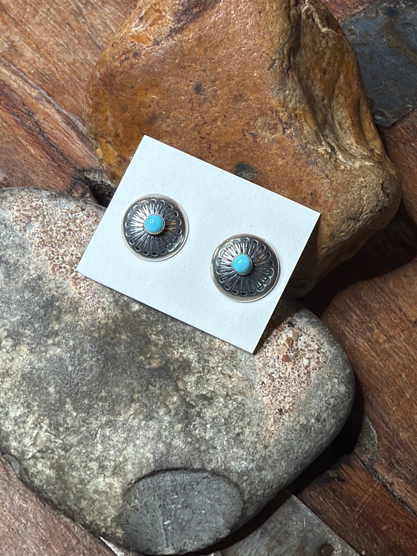 Turquoise Concho stud