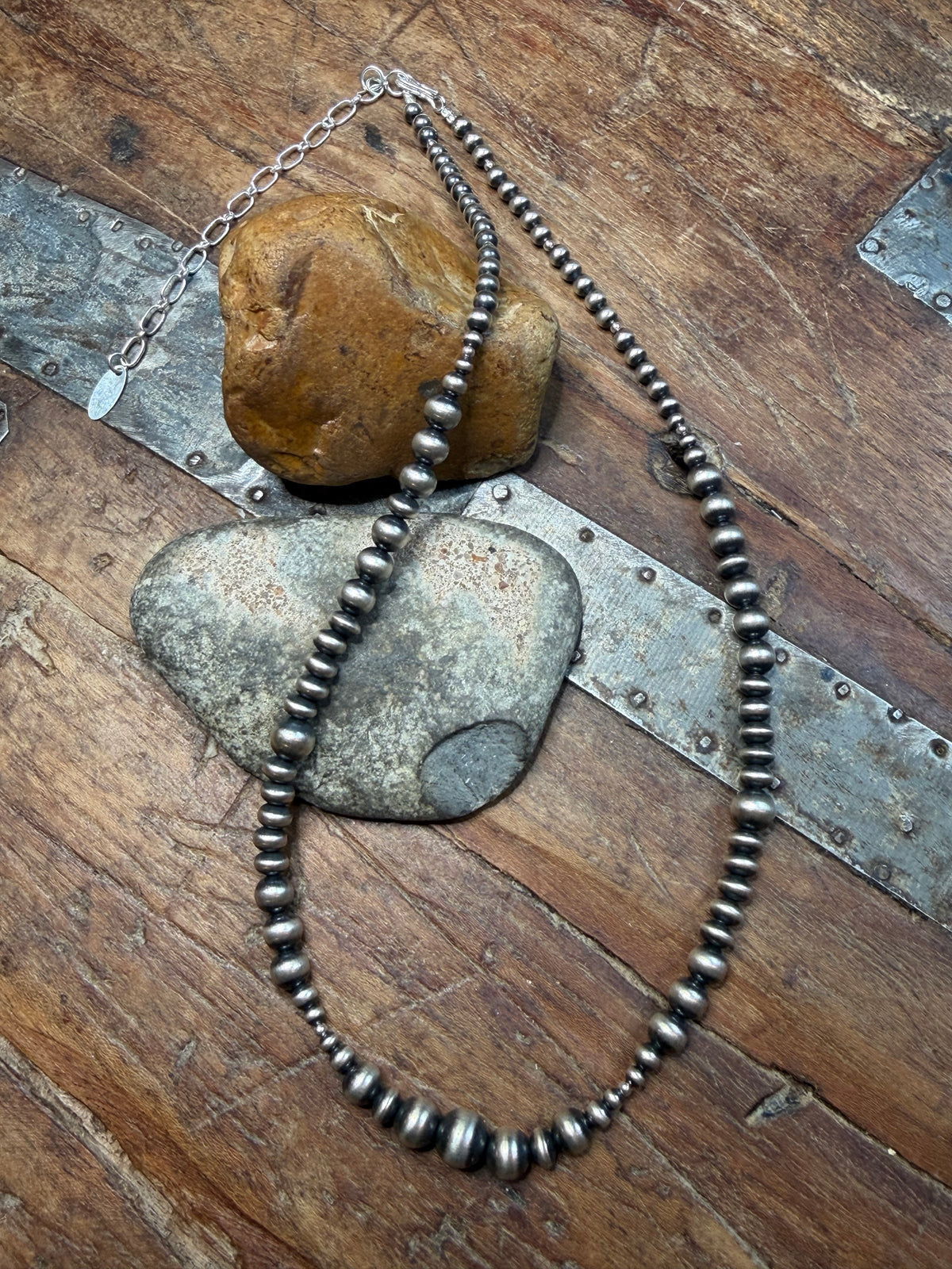 Elida - 4mm to 6mm Machine Made Graduated Beaded Necklace - 18" to 21.25" Long