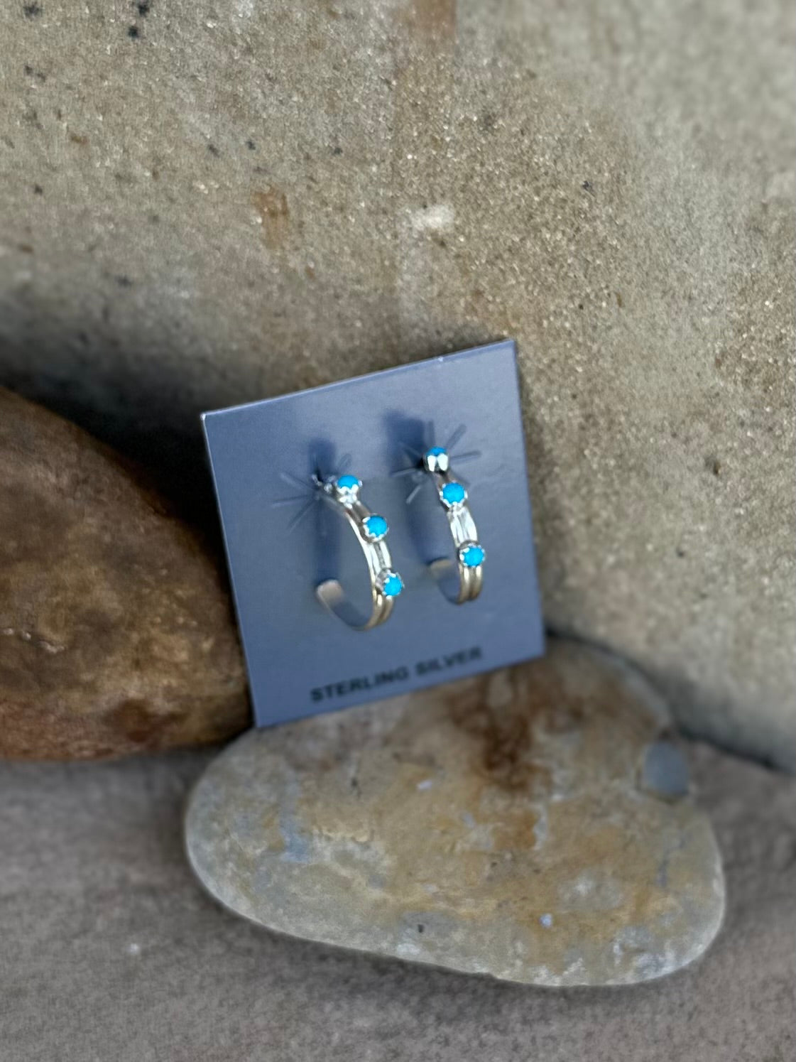 Turquoise hoops