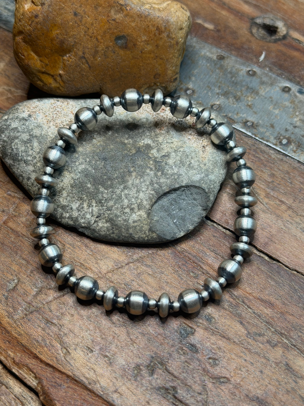 Tammy - 3mm to 6.84mm Machine Made Graduated Beaded Stretchy Bracelet