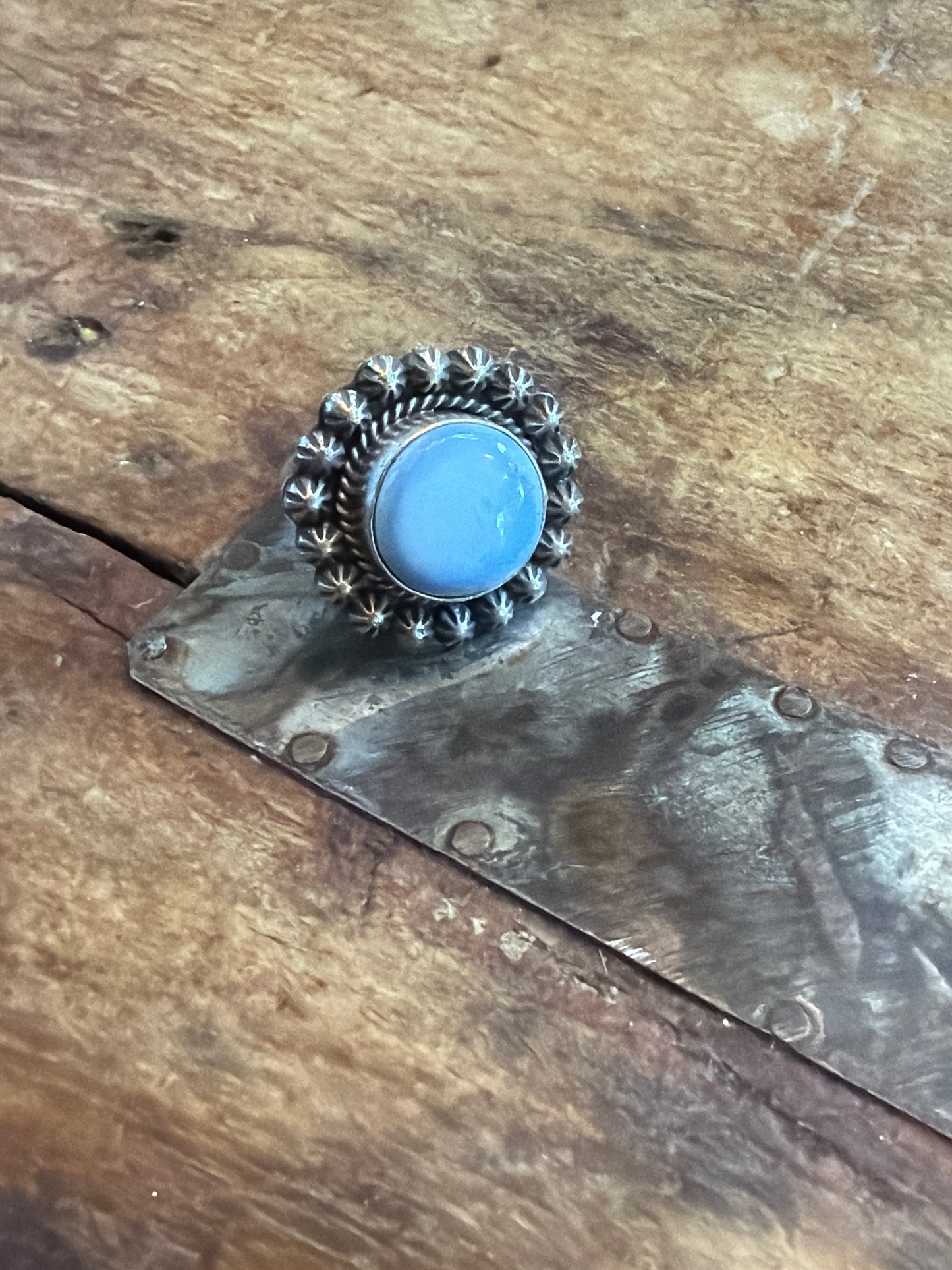 Tina gold hills adjustable ring stamped by the artist