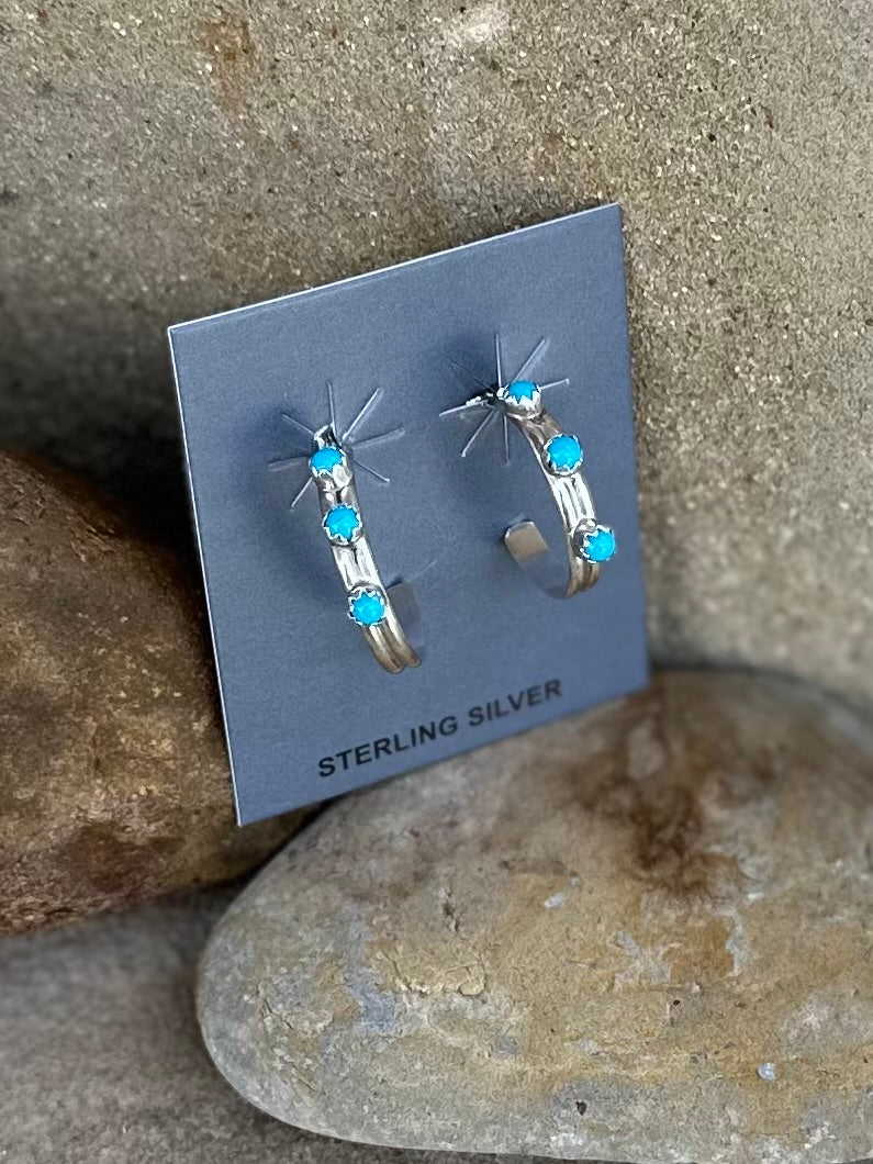 Turquoise hoops