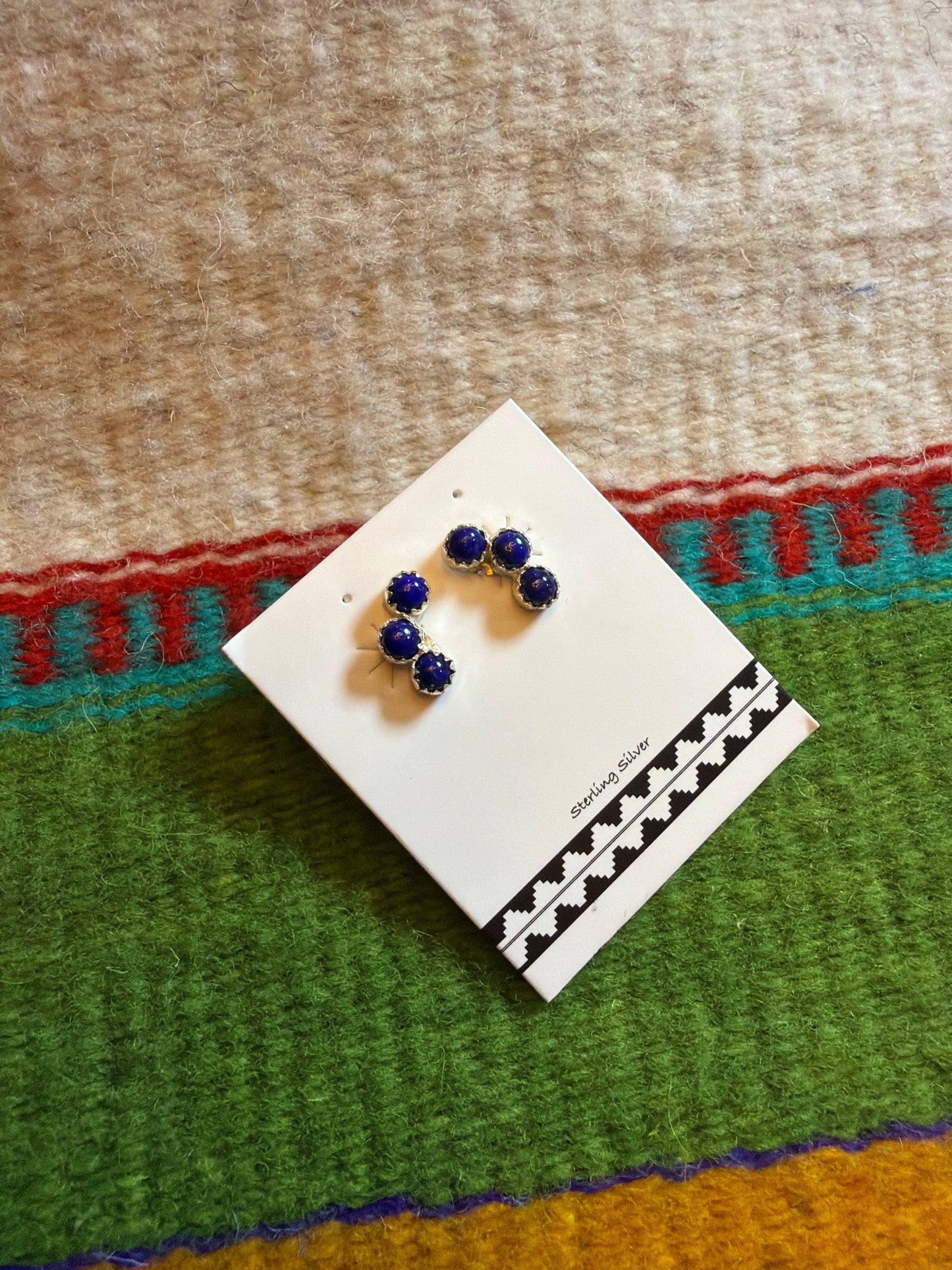 Vivian blue lapis ear crawler earrings