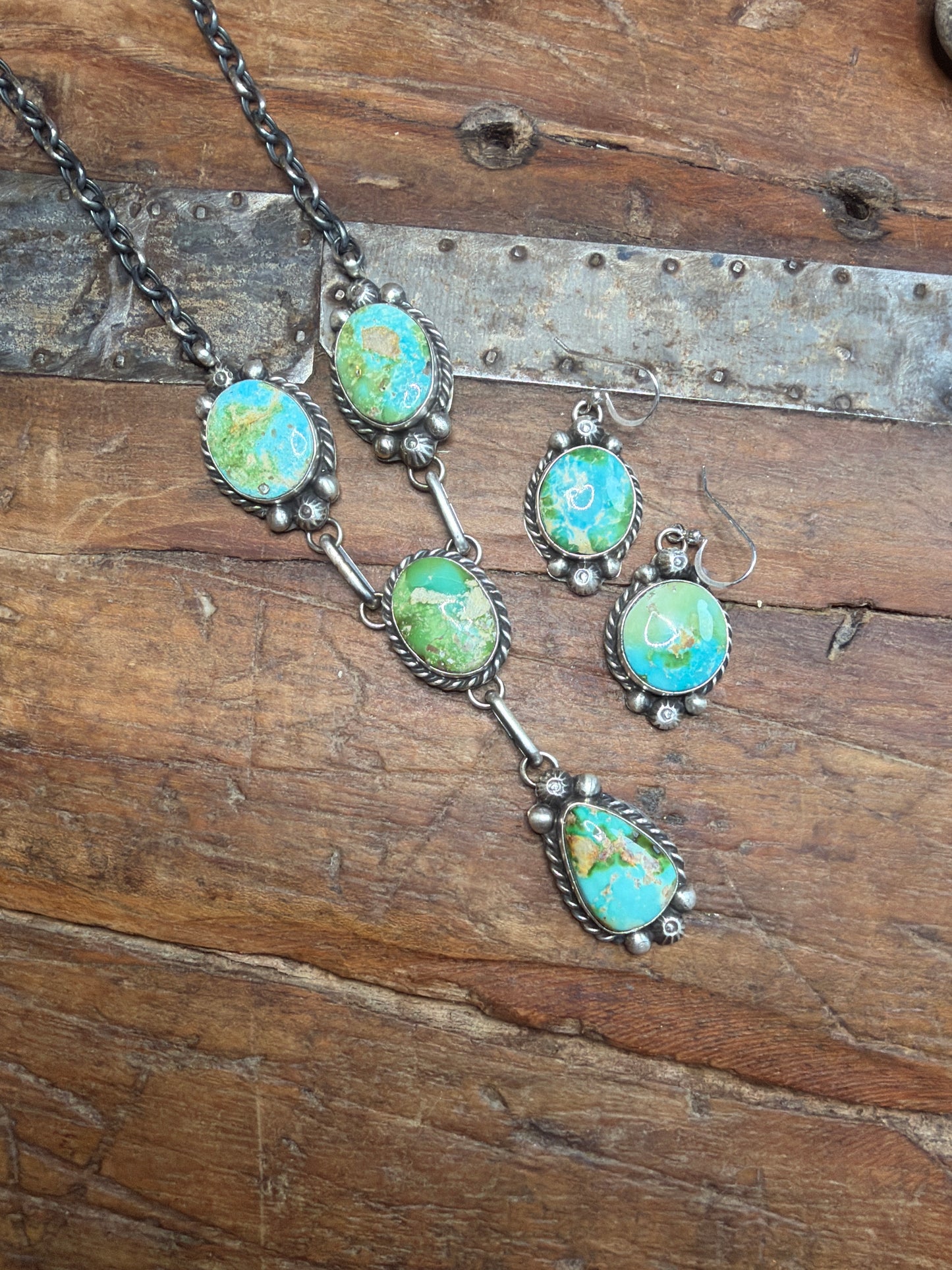 Jen Augustine largo lariat necklace set approximately 20.75