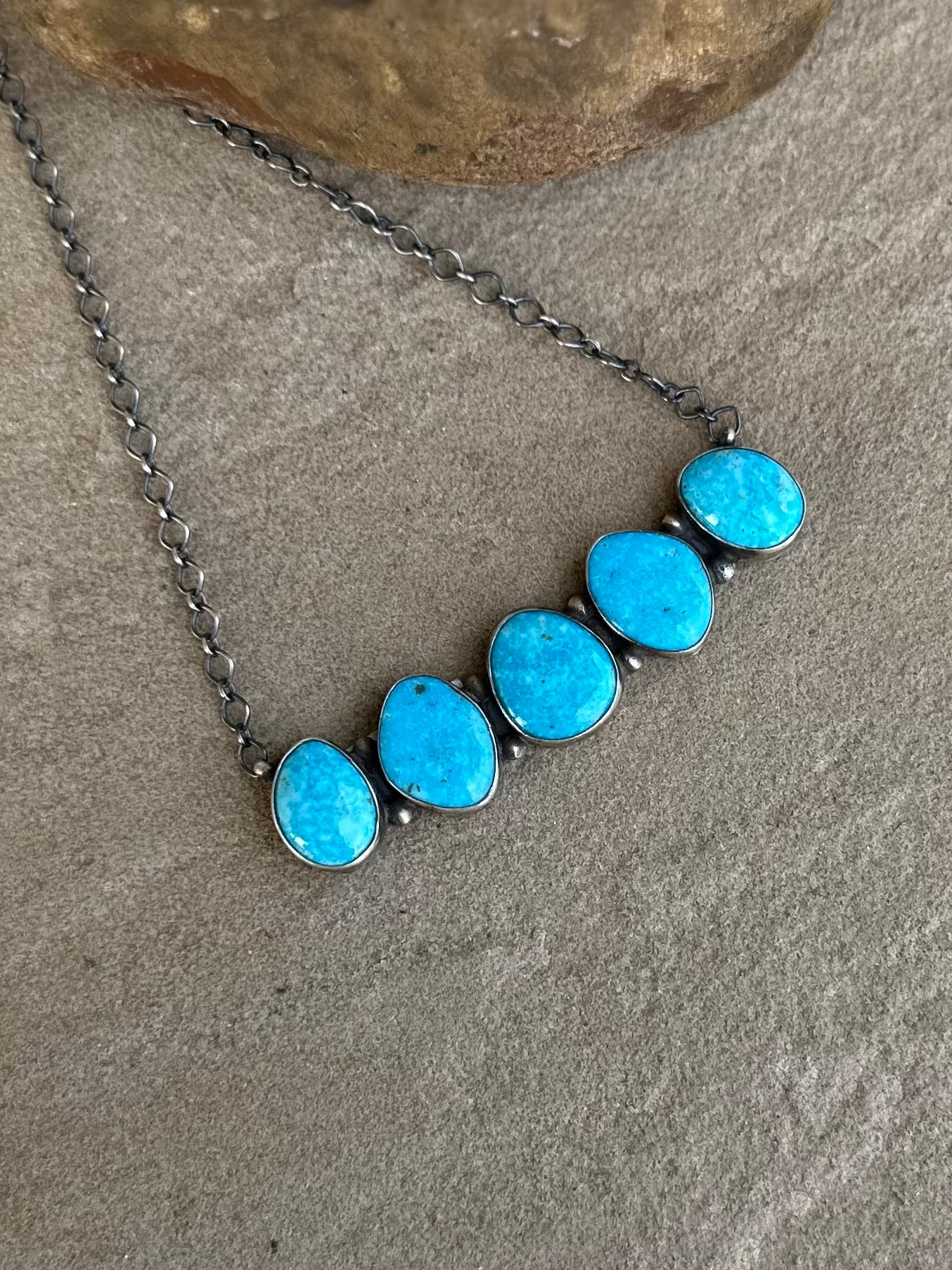 5 stone bar necklace