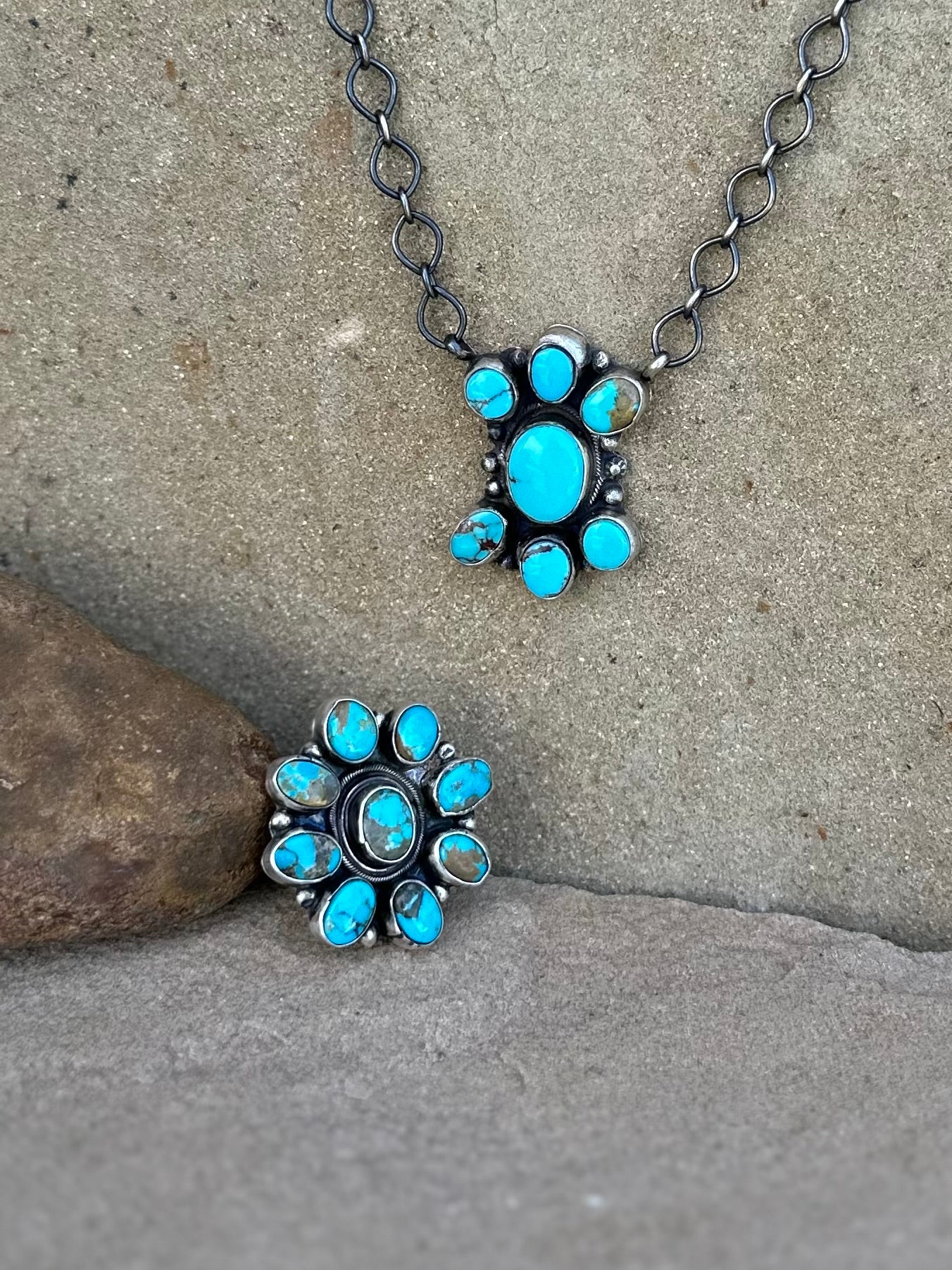 Ella 7 stone bar necklace