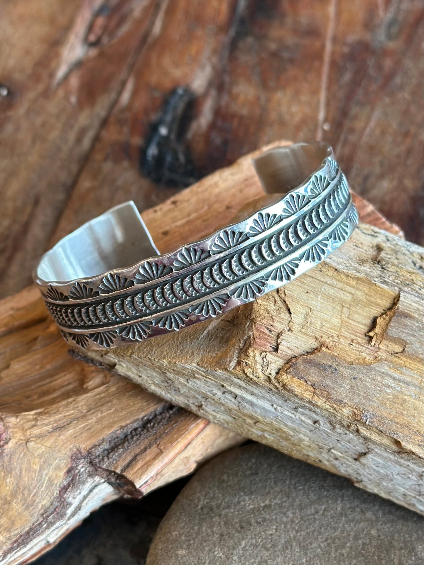 Beautiful stamped cuff