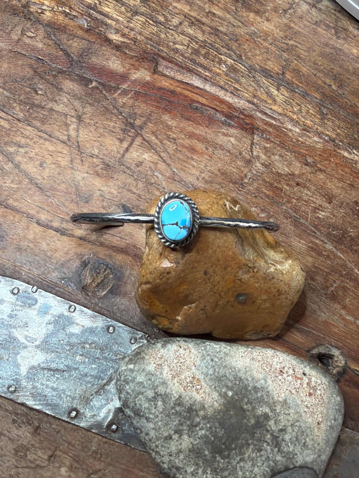 Judy/shimmering-golden hills stacker cuff 6 3/4 stamped