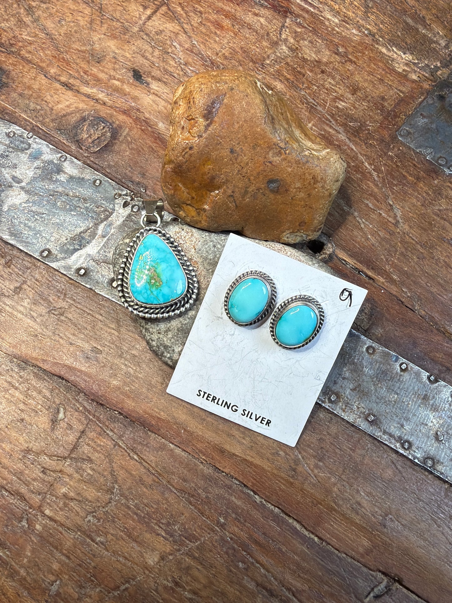 Esther pendant and earrings