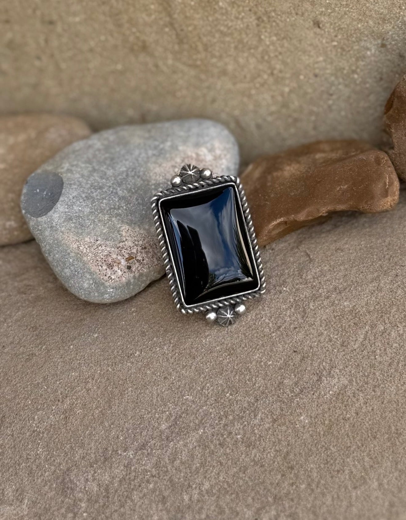 Leigha Cleveland black Onyx size 10 ring