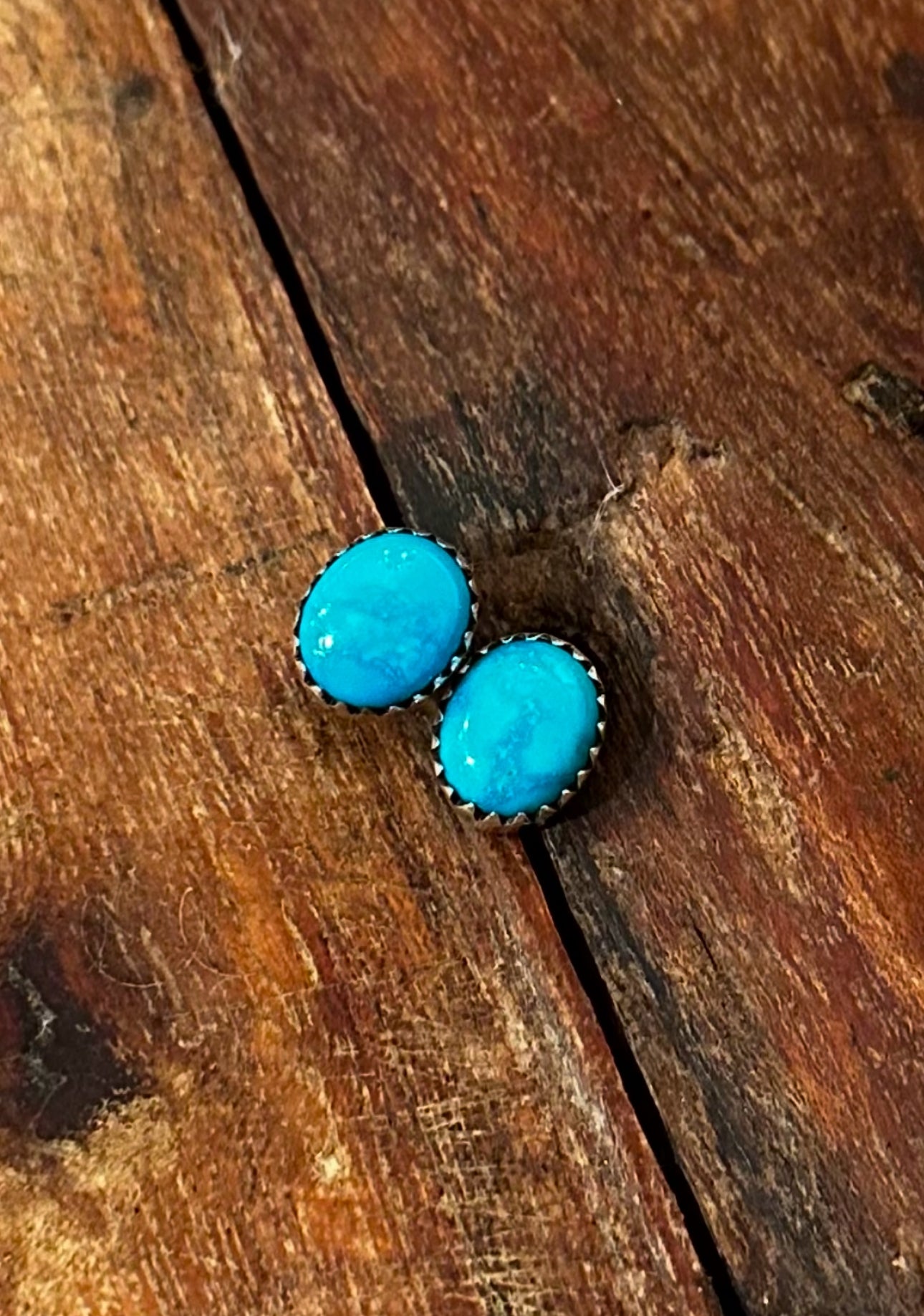 Blue turquoise earrings