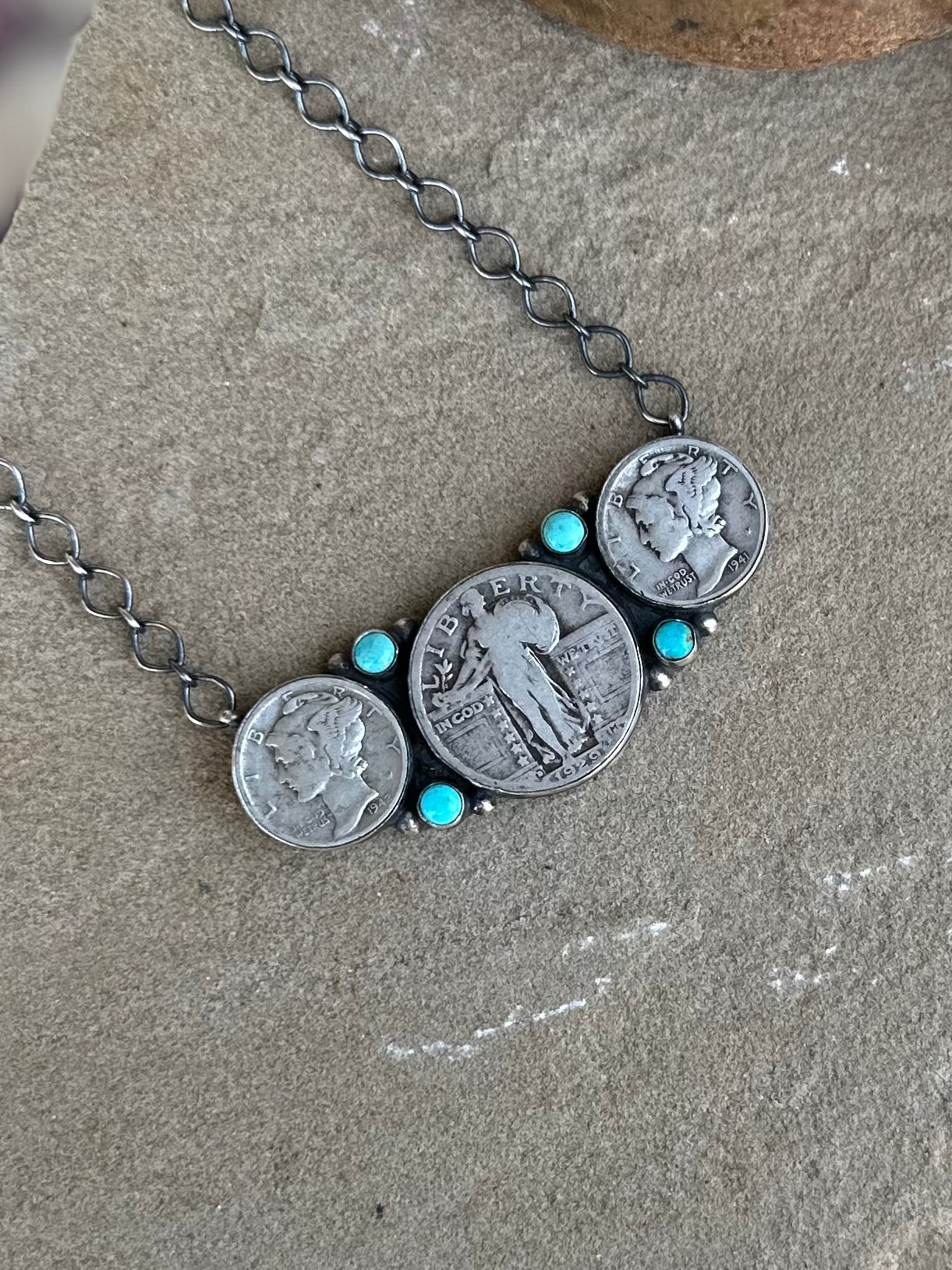 Coin bar necklace