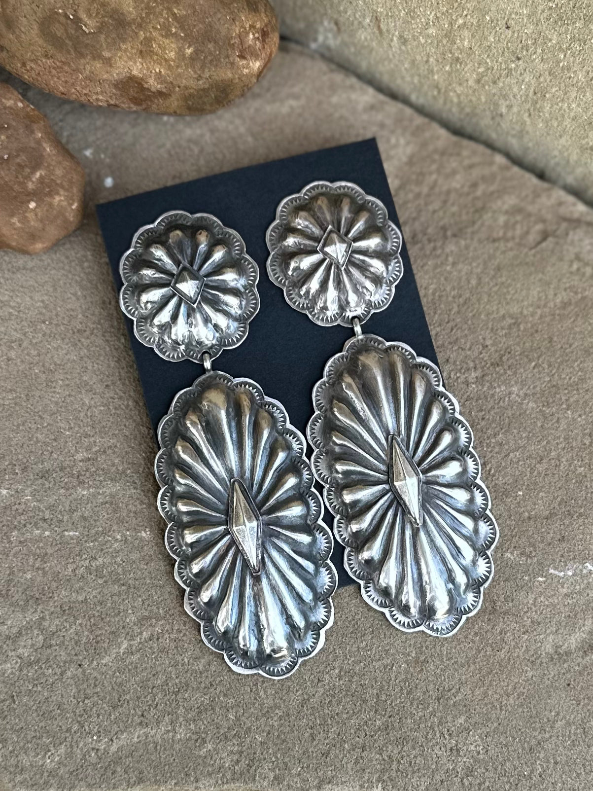 Silver Rita Lee dangles