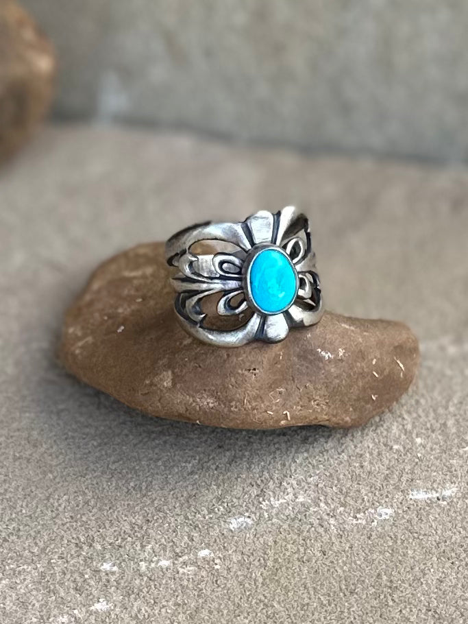 Turquoise Kingman ring 9.5