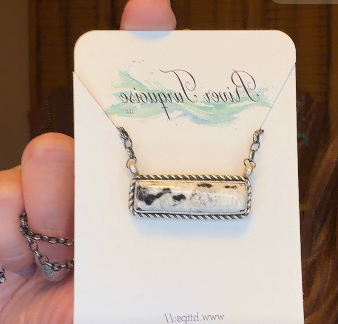 babyruth white buffalo bar nekclace