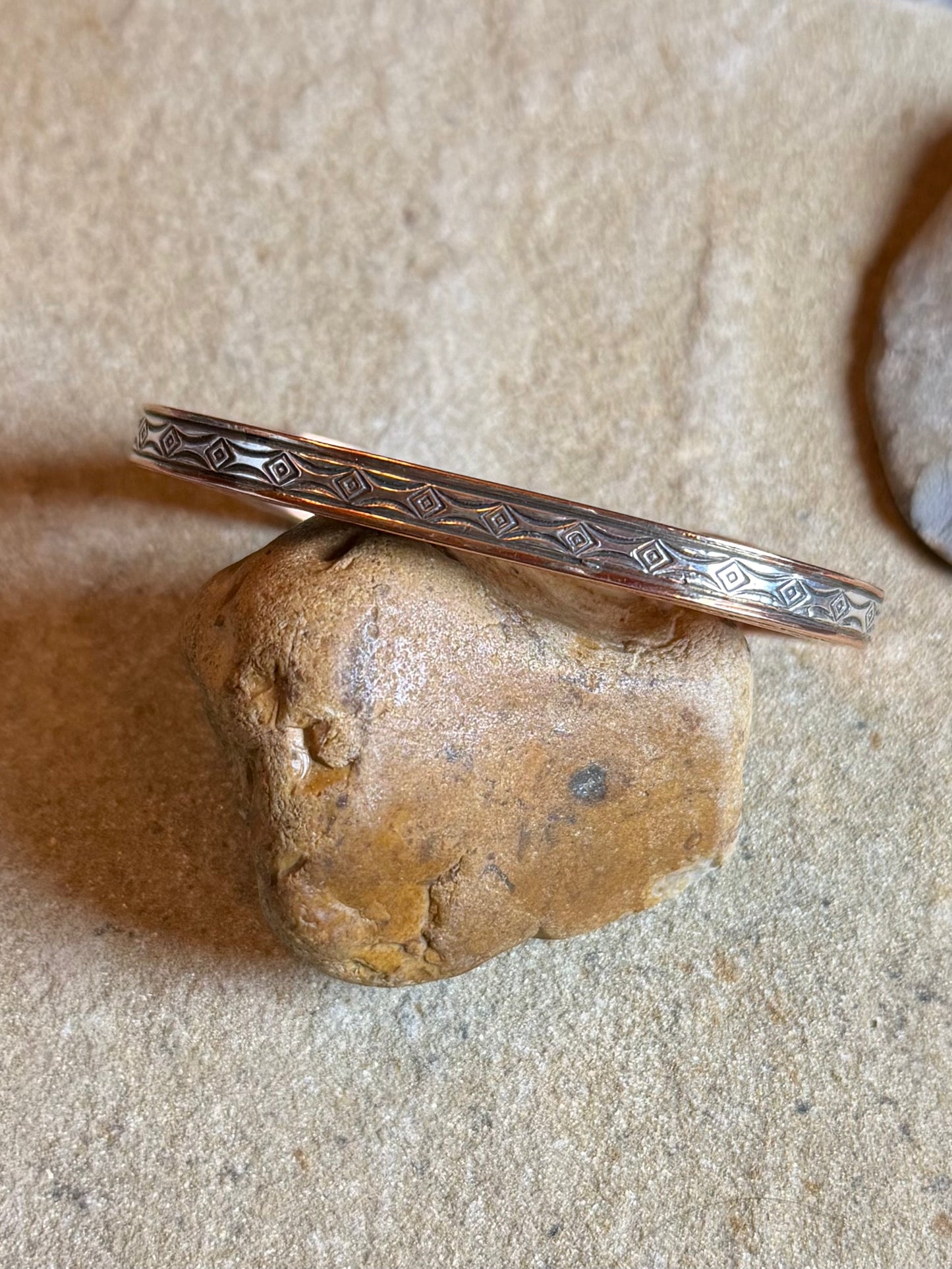 Copper and Sterling cuff size 7