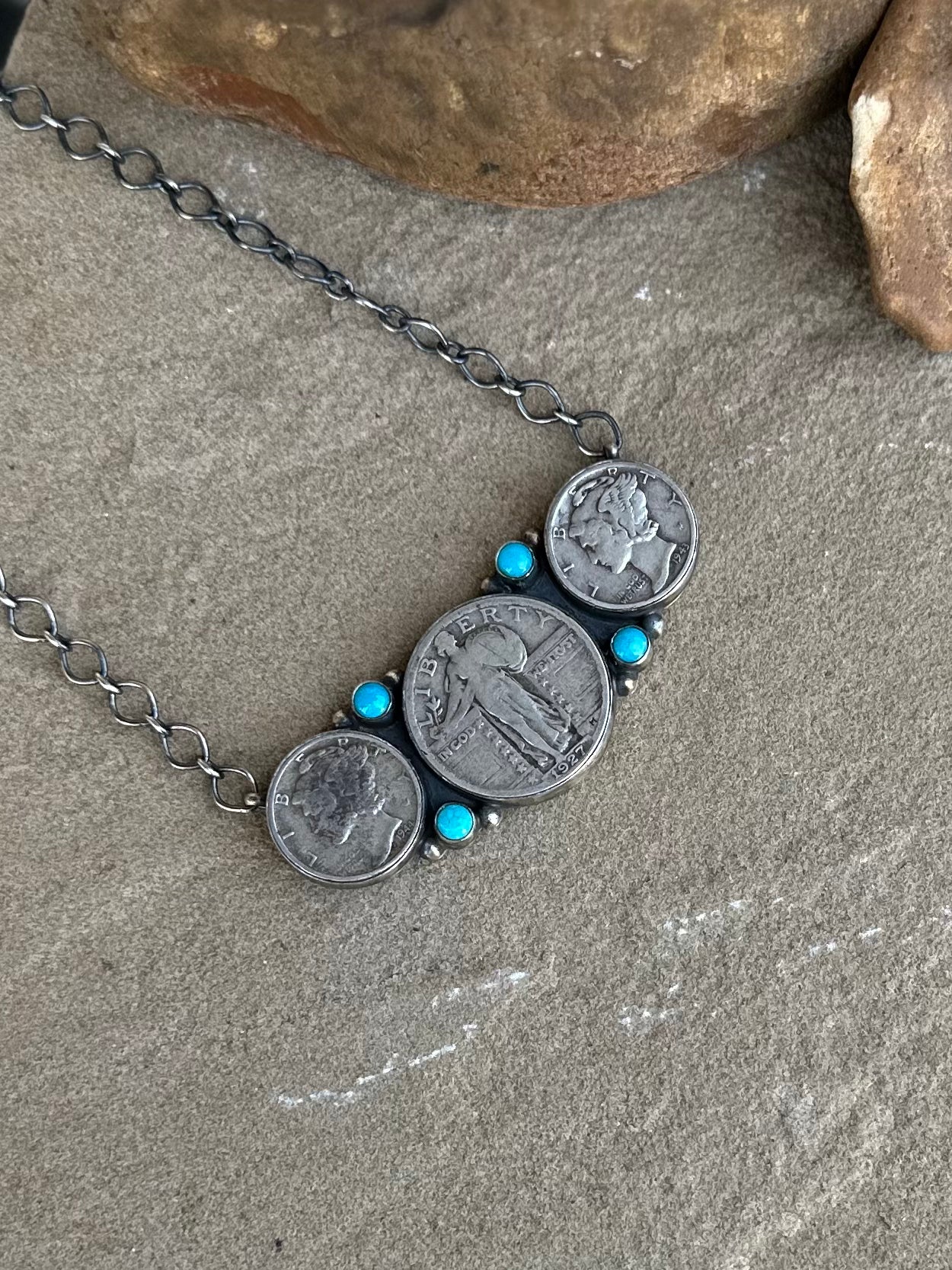 Coin bar necklace