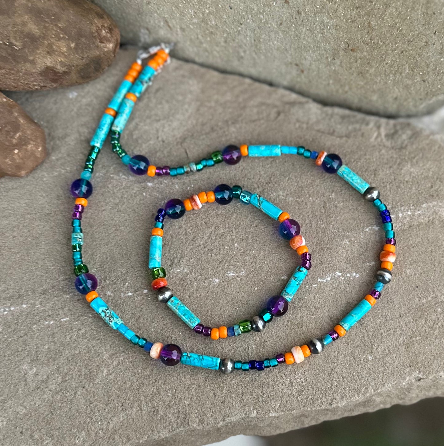 Beaded necklace made by me🤩