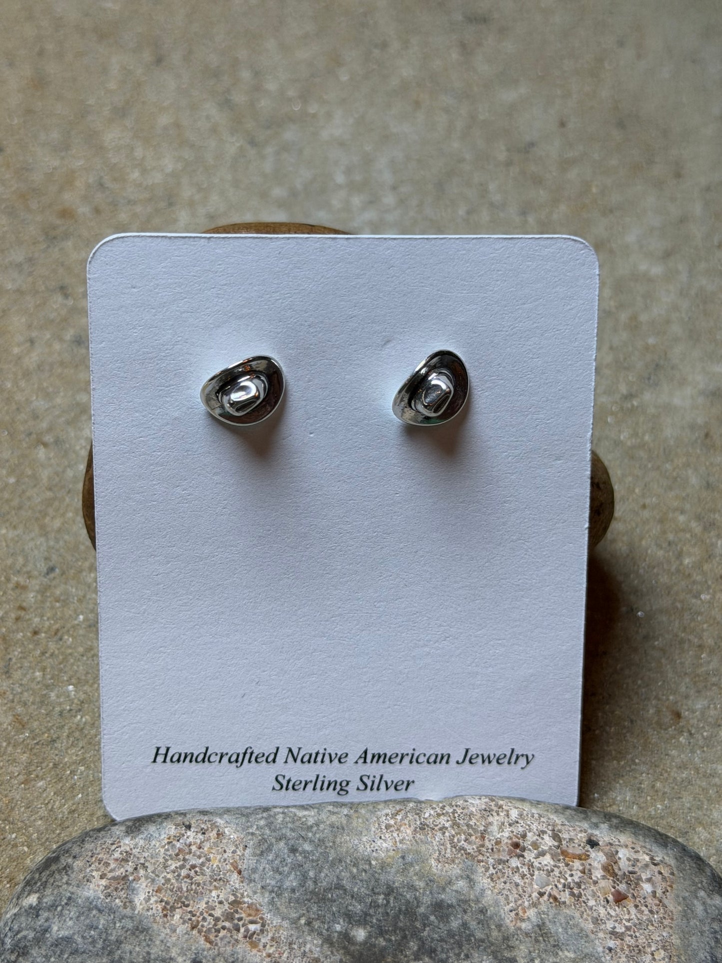 Sophia, Angie, Kaylee - Mini Sterling Cowboy Hat Stud Earrings