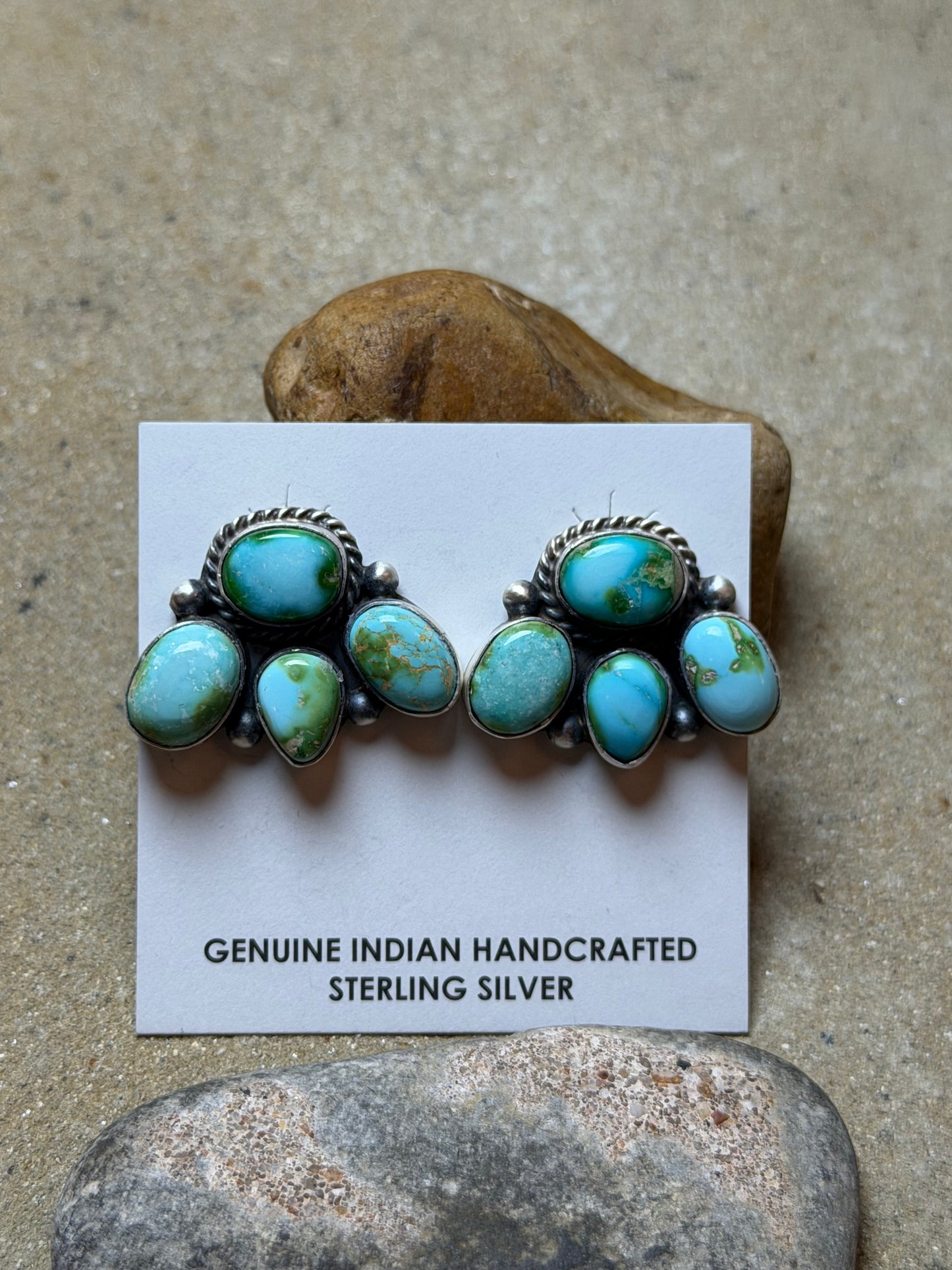 Ashley - 4 Stone Sonoran 1/4 Cluster Stud Earrings