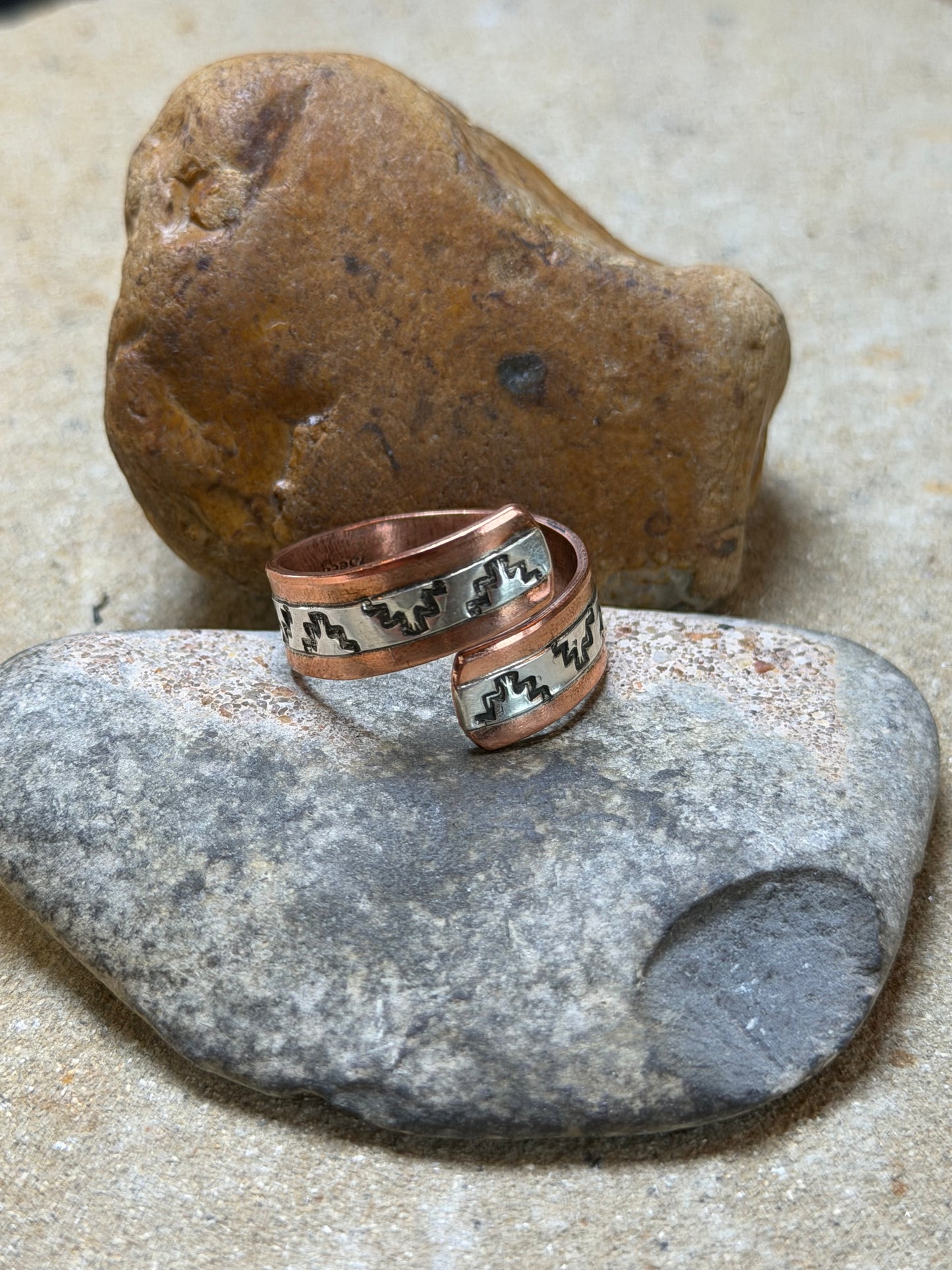 Tara - Spital Copper and Sterling Adjustable Ring