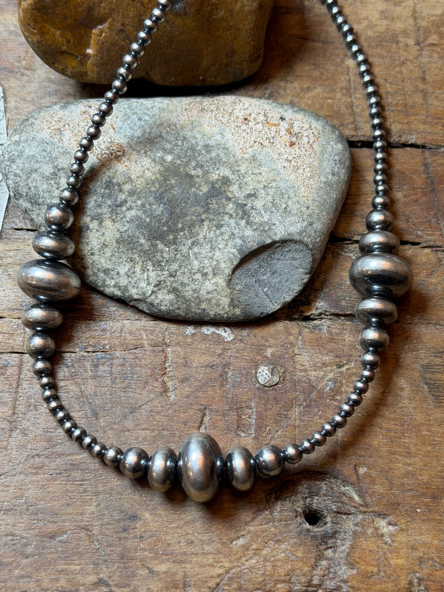 Kaitlyn - 3.07mm to 13.3mm Machine Made Graduated Beaded Necklace - 16" Long