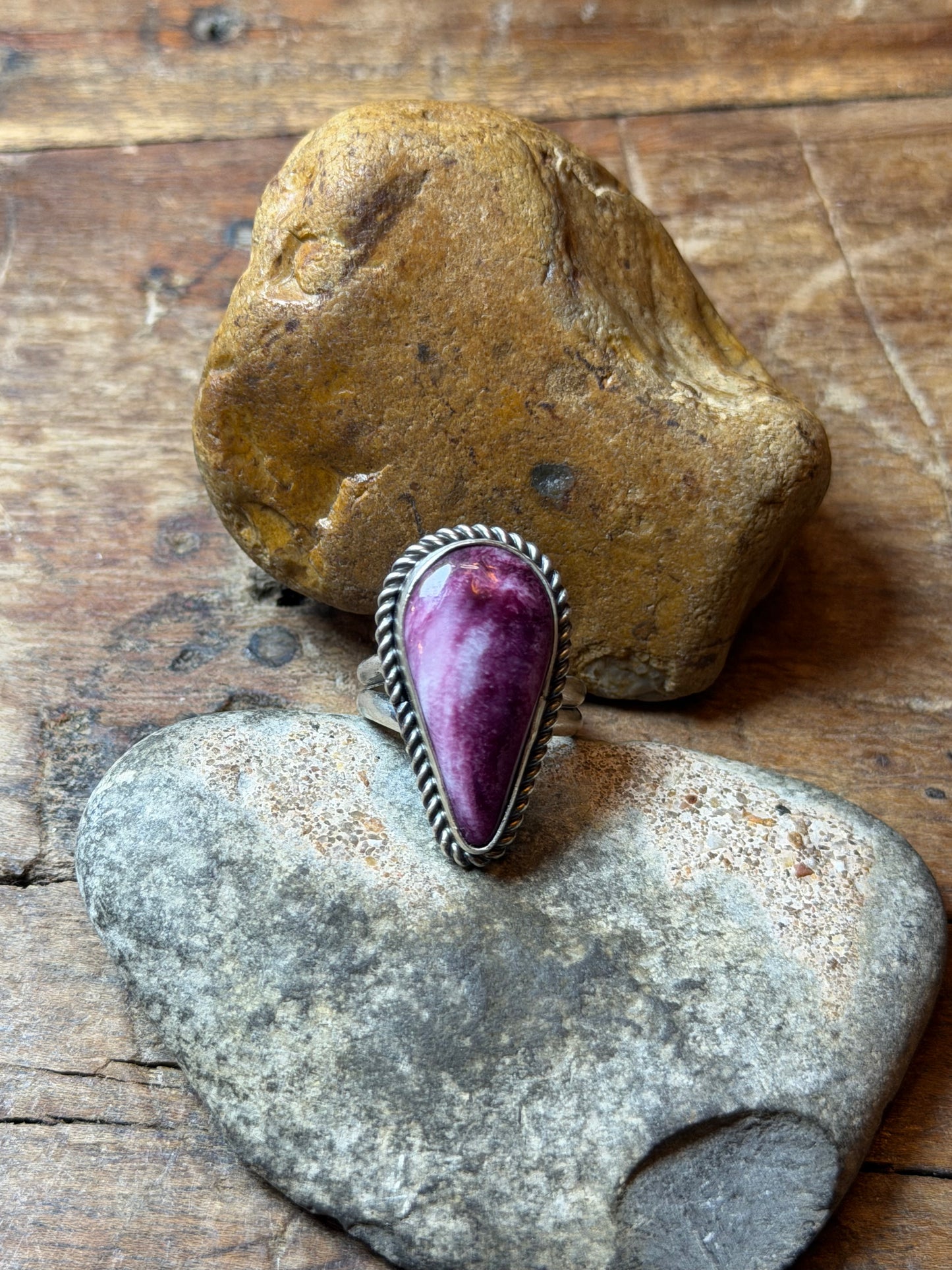 Lou - Purple Spiny Adjustable Ring