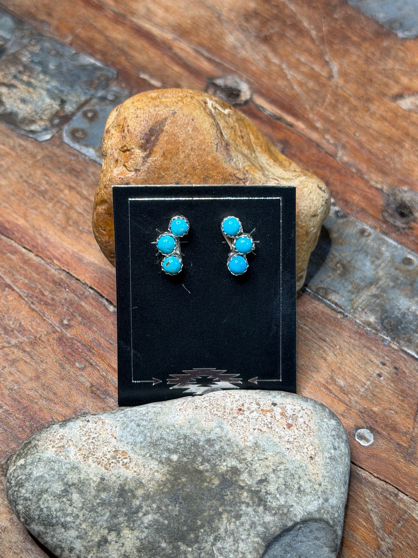 Christa - Turquoise Crawler Stud Earrings