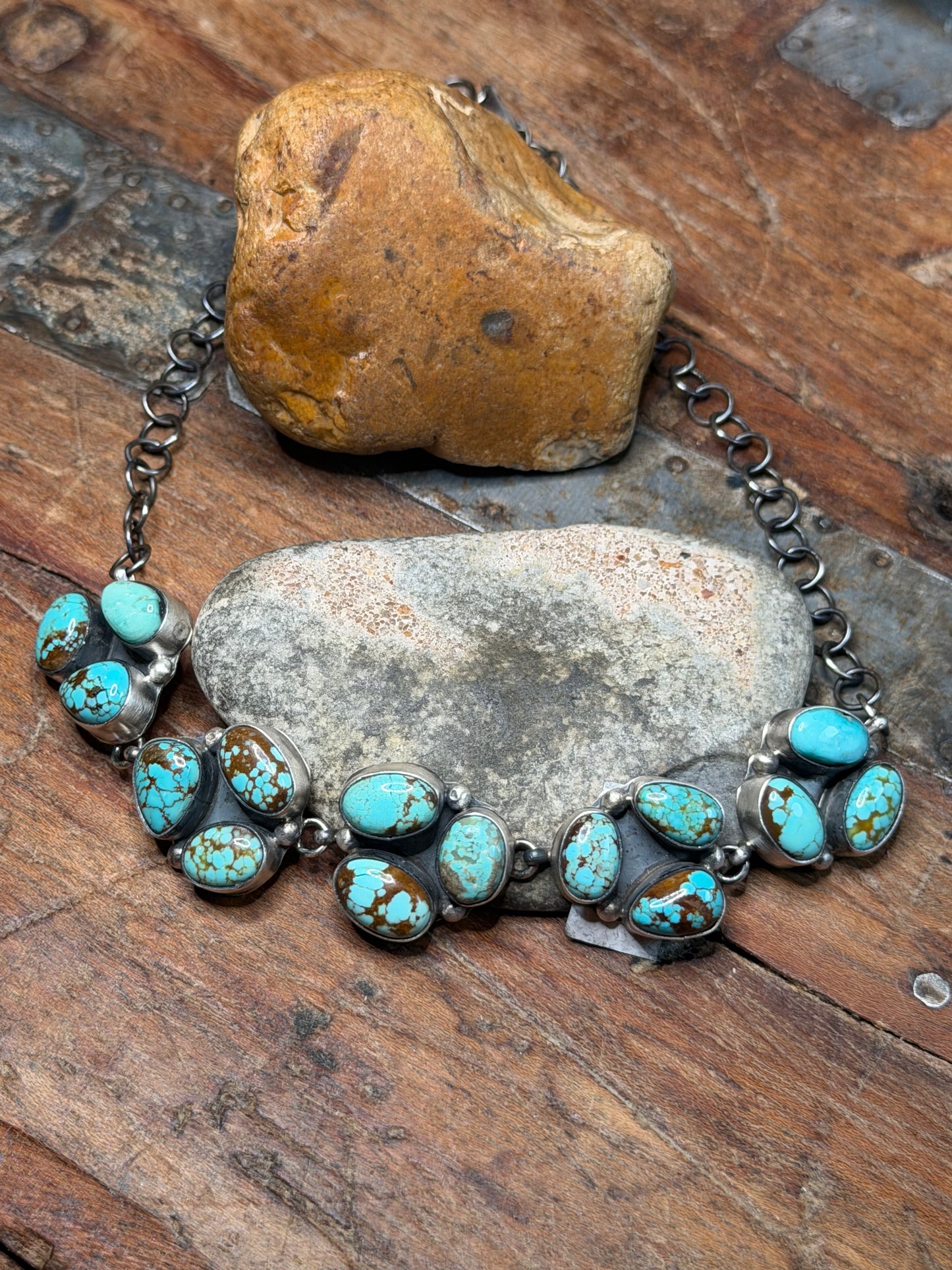 Vatech2029 - Turquoise Choker Necklace - 14.75" Long