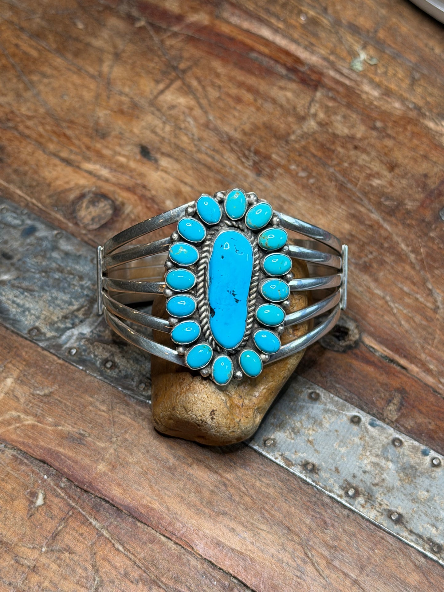 Vatech - Rita Lee Statement Cuff w Turquoise Stones