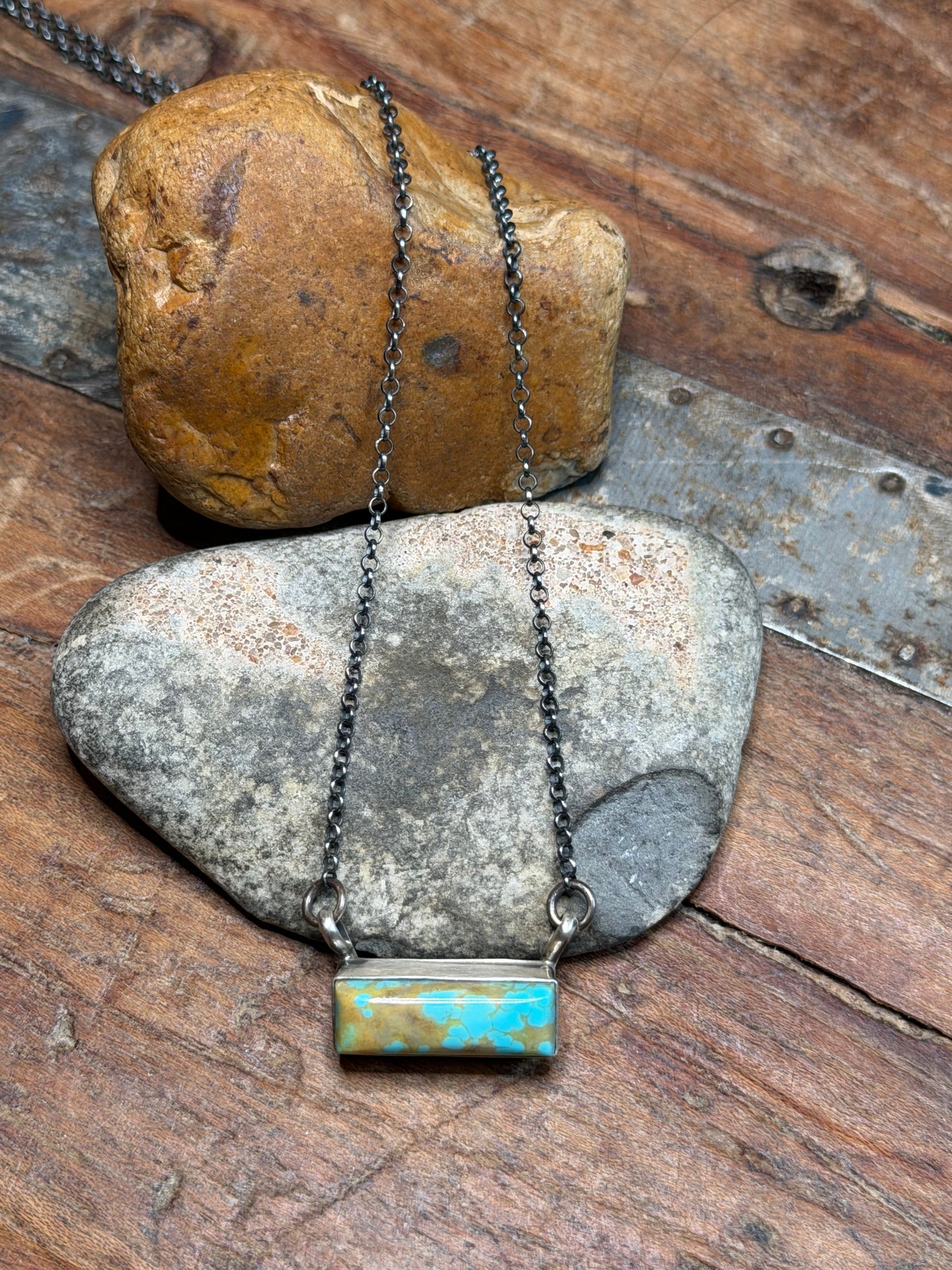 JoAnn - Turquoise Mini Bar Necklace - 17.25" Long
