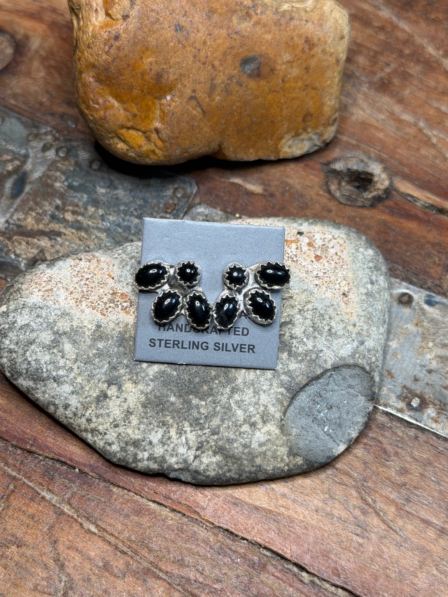 Sonya - Black Onyx Mini Stud Earrings
