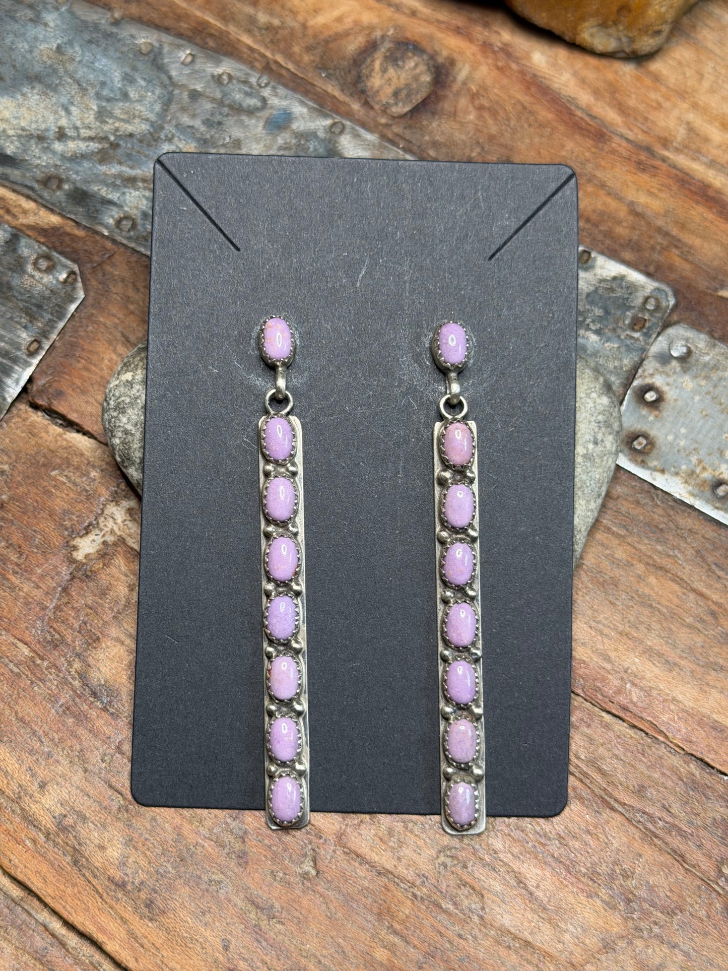 Bridgette - Purple Phospho Dangle Earrings