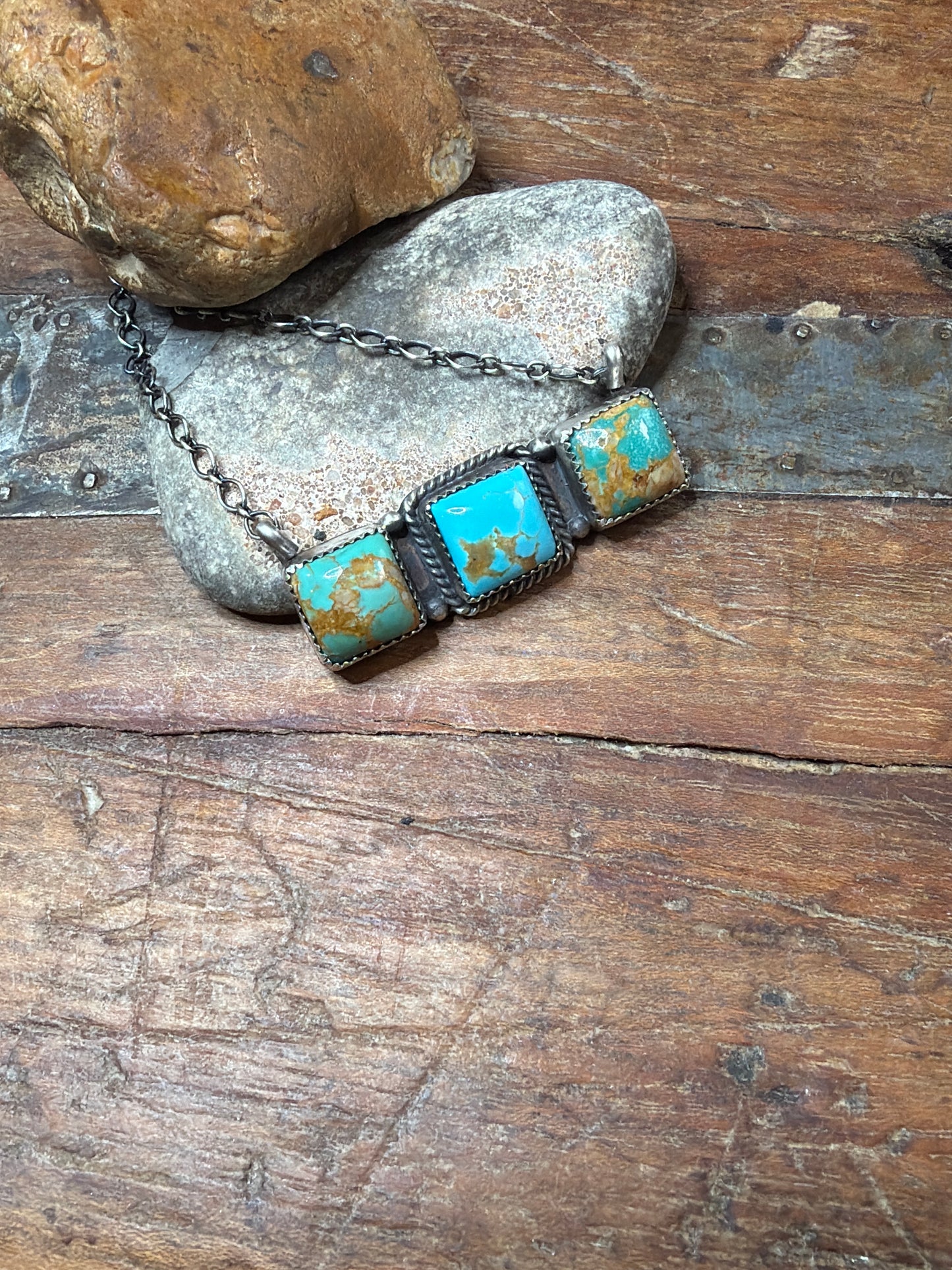 Stacy three stone bar necklace 20 inch