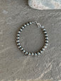 Sterling pearl bracelet 6 mm 7.5 inches long