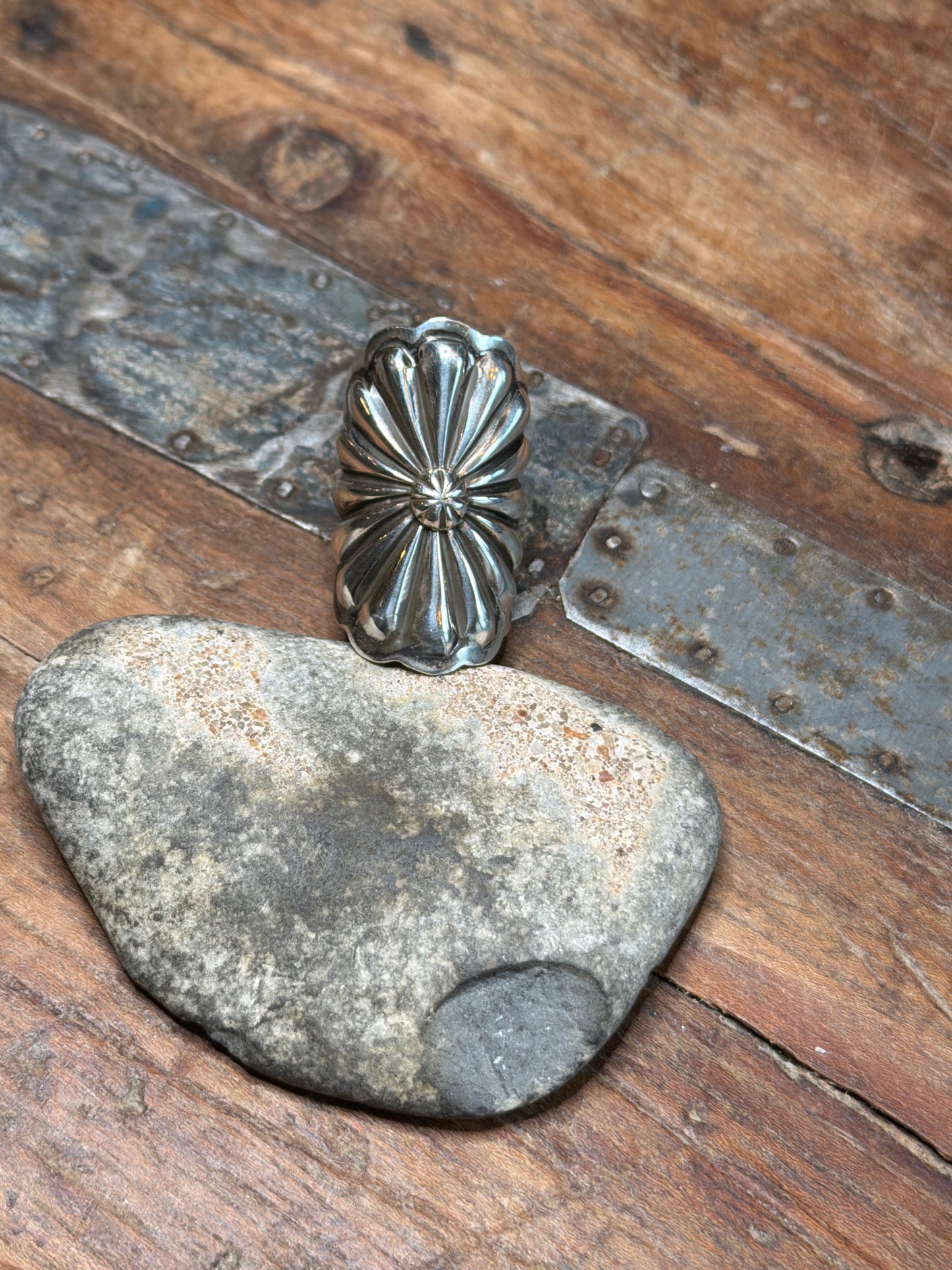 Rachel concho ring stamped