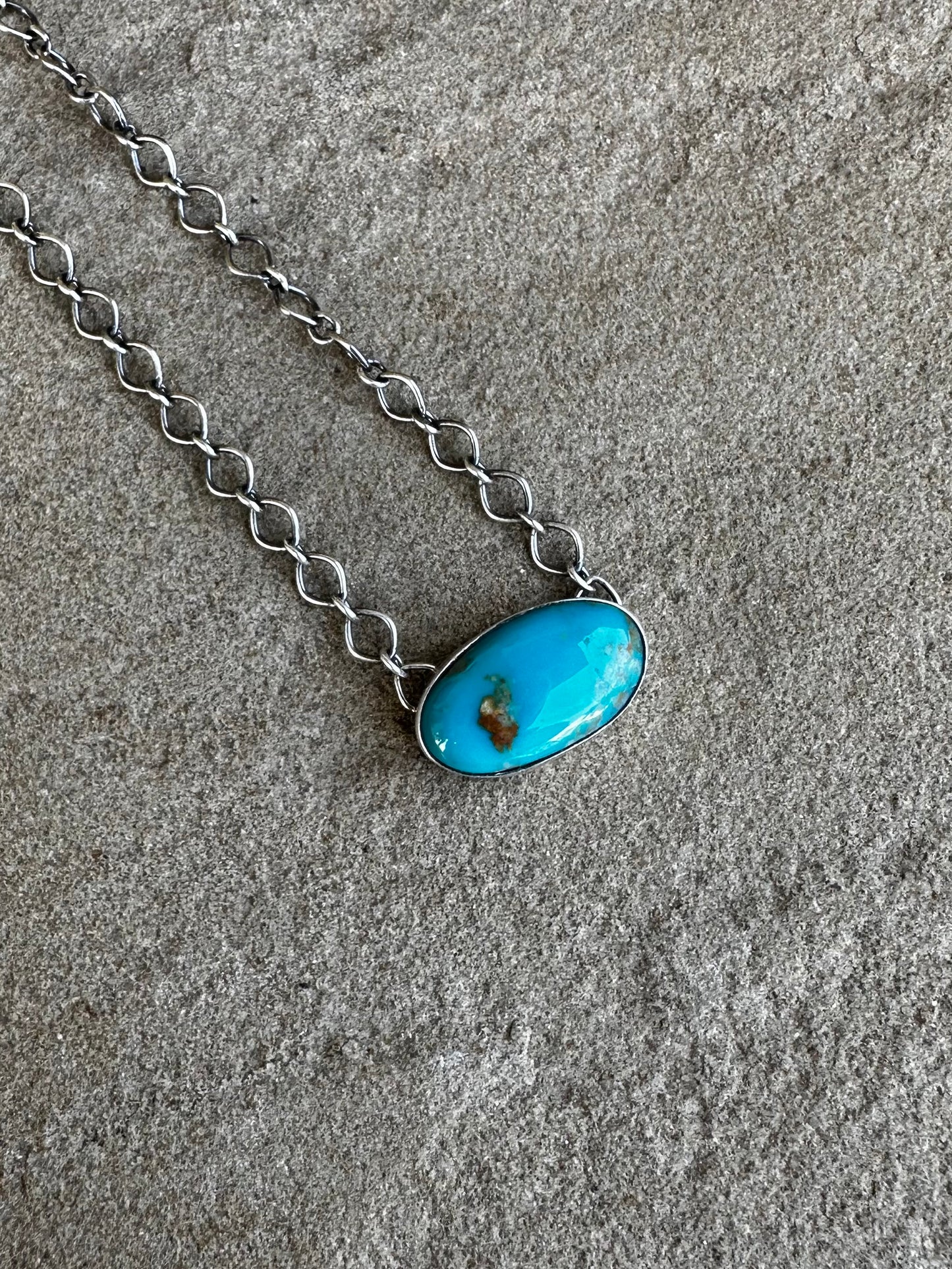 Turquoise bar necklace