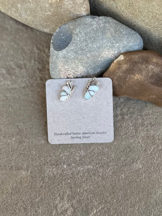 Butterfly stud earring