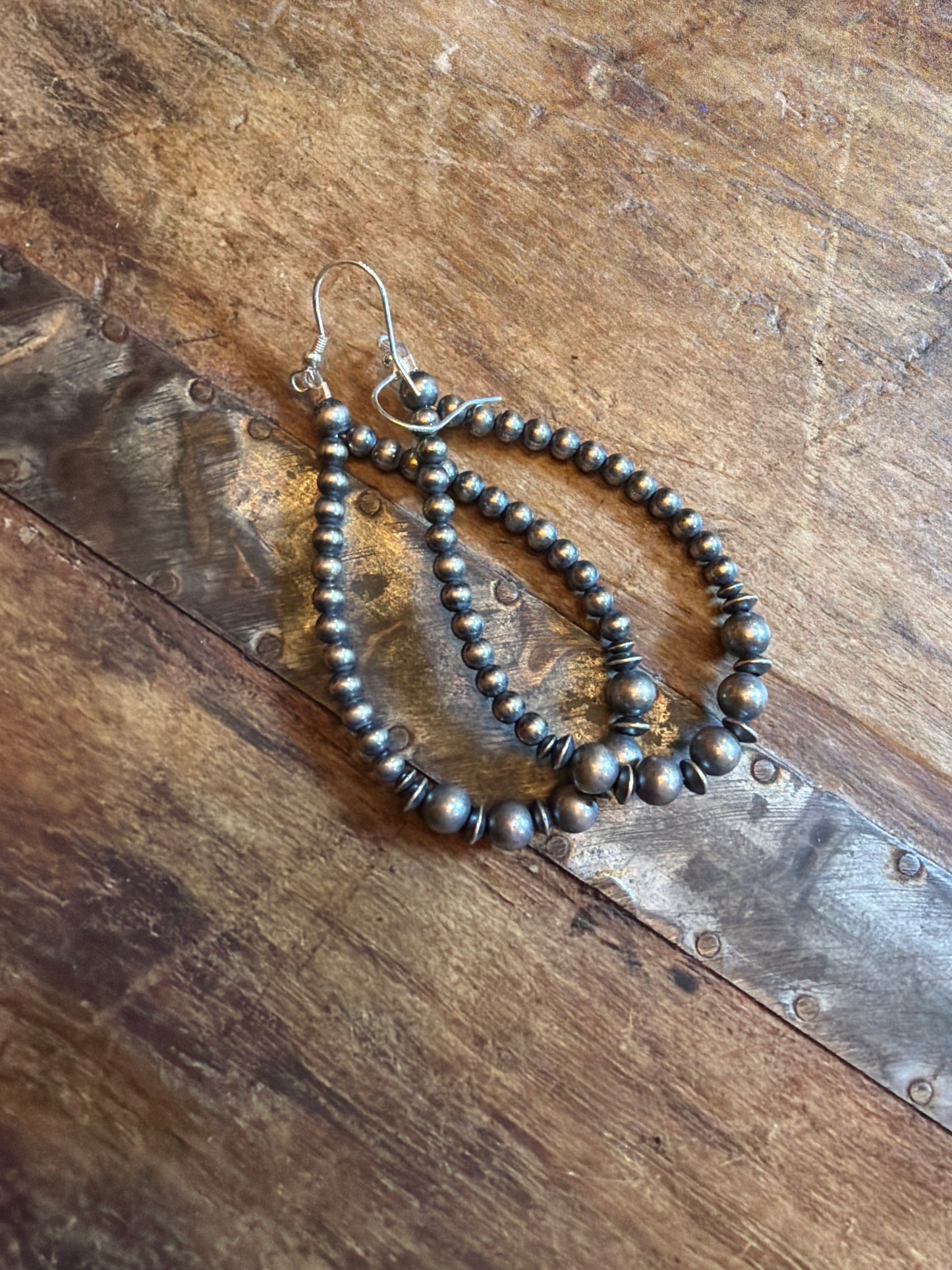 Sally machine made hoop earrings