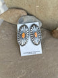 Rita Lee spiny oyster Concho earring