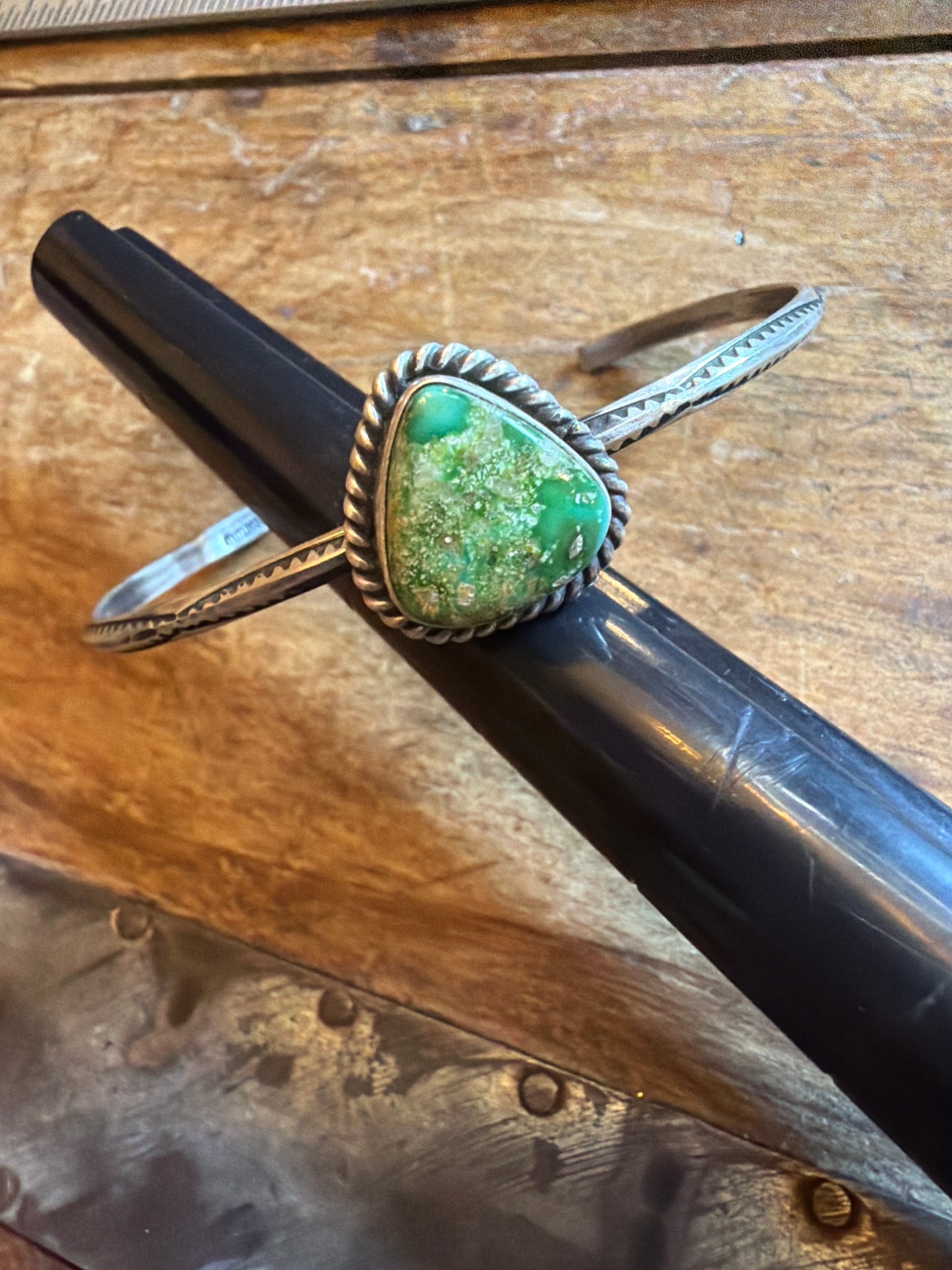 Mackenzie 6 5/8 Sonoran cuff stamped by the artist