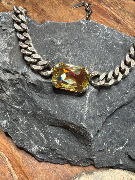 TOVA lemon chunky necklace 15 3/8 to 18 3/4