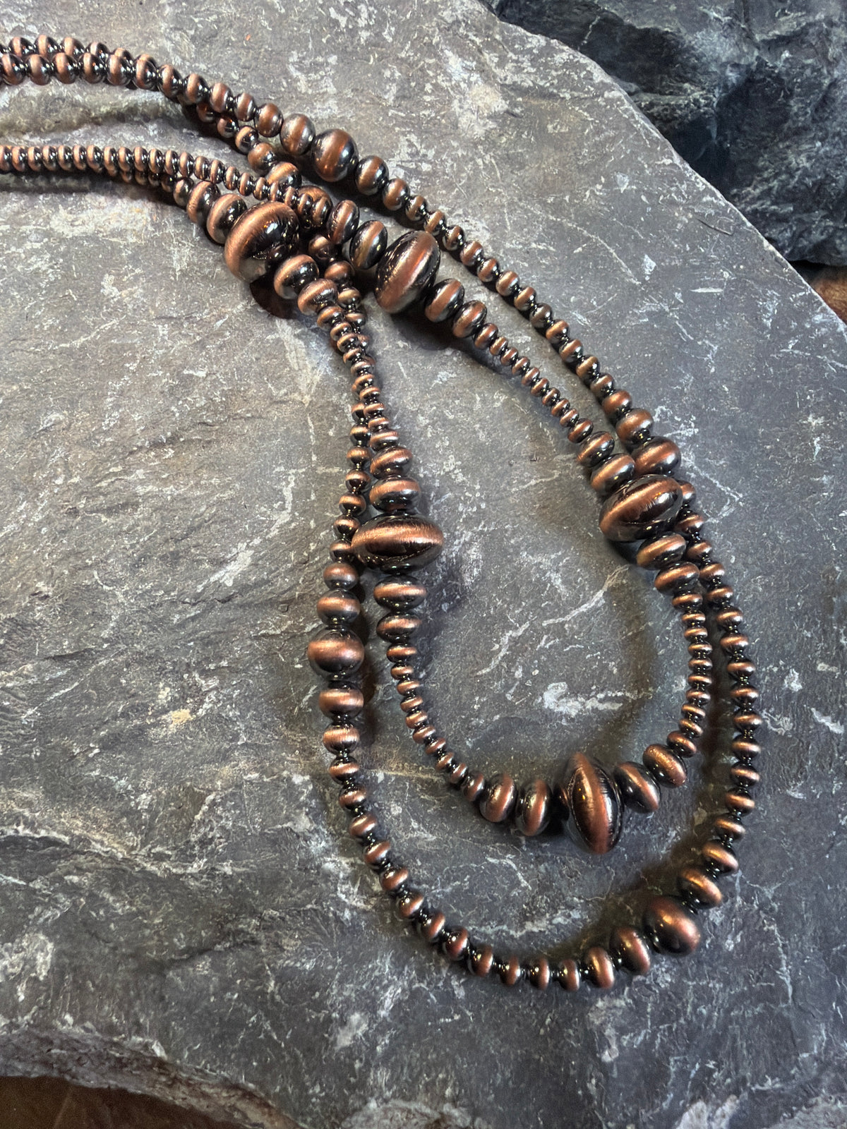 Kvz two machine made copper necklaces