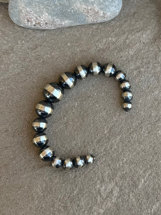 Machine made Sterling Pearl cuff