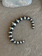 Machine made Sterling Pearl cuff