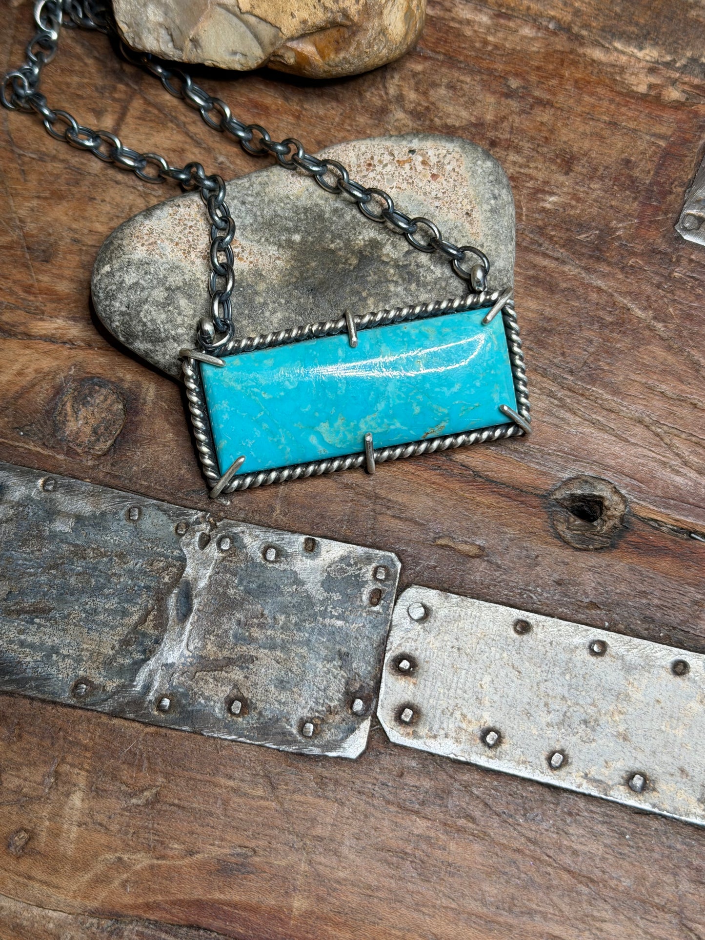 Little Beth waterproof bar necklace 17.5 chain length stamped by the artist