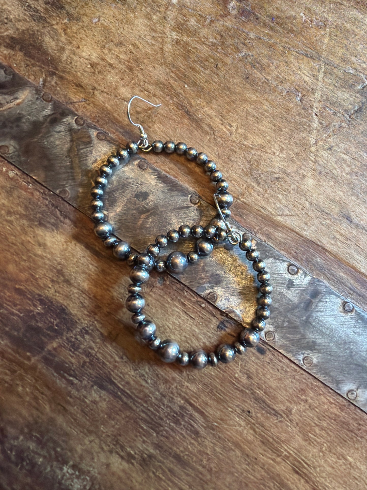 Christine machine made hoop earrings