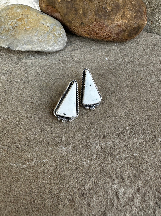 White buffalo earrings